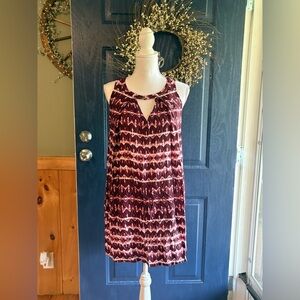 Paxton VT (Virginia Tech) Chic Sleeveless Mini Dress - Maroon and White NWT S